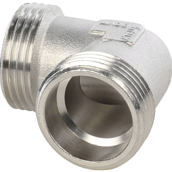 Угольник Ду 25 (1") наружная резьба никель STOUT